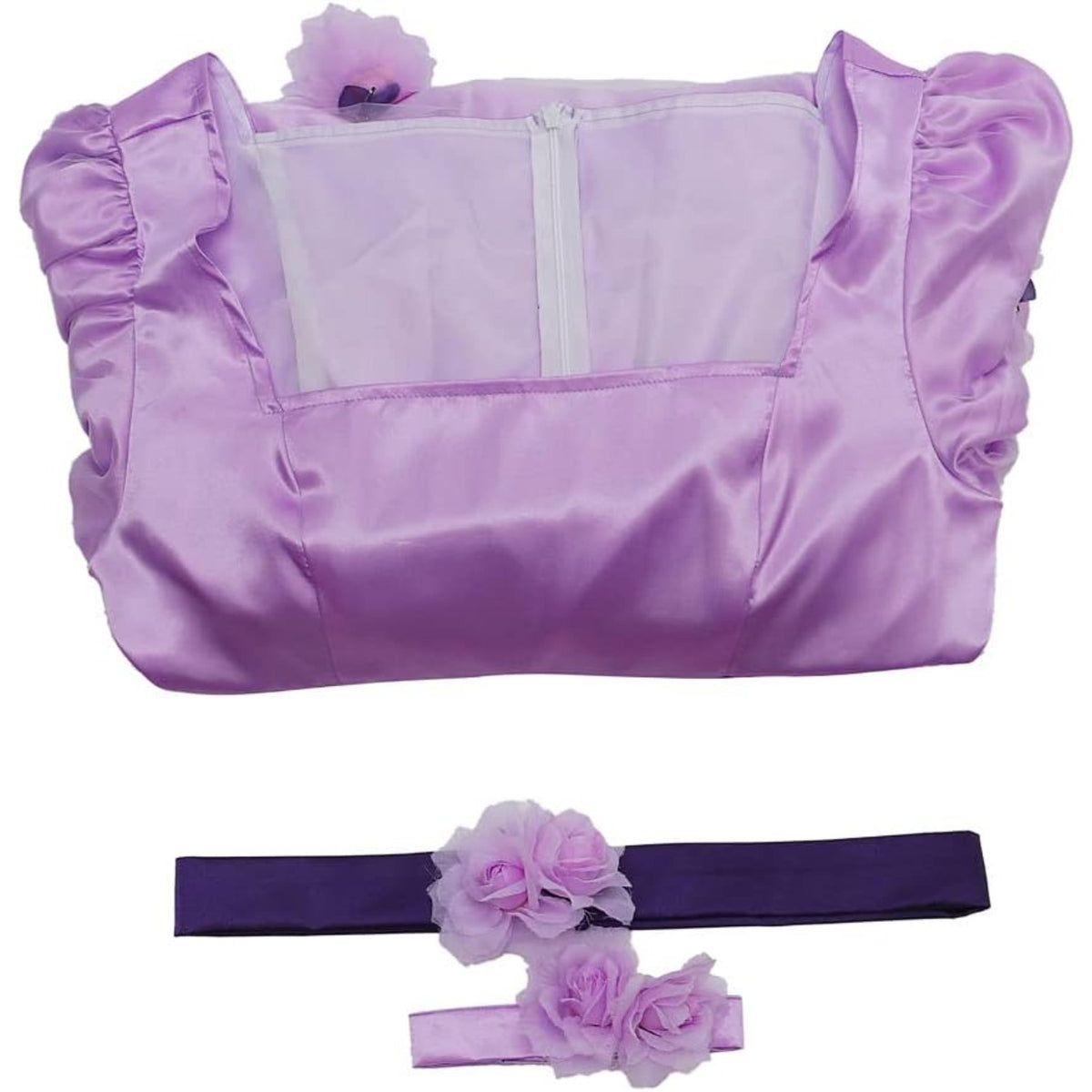 thumbnail image 6 of Lavendar Ball Gown Chiffon Purple Dress Regency Dress for Adult Women, 6 of 7