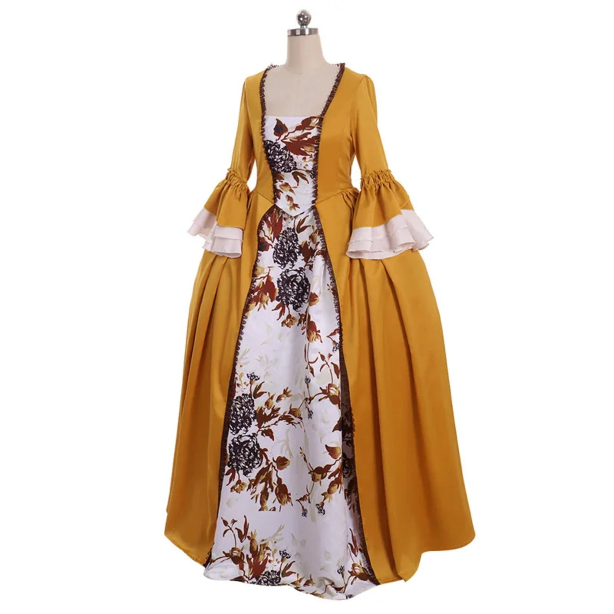 thumbnail image 3 of Outlander Claire Inspired Costume - Elegant Tudor Style Yellow Gown, 3 of 6