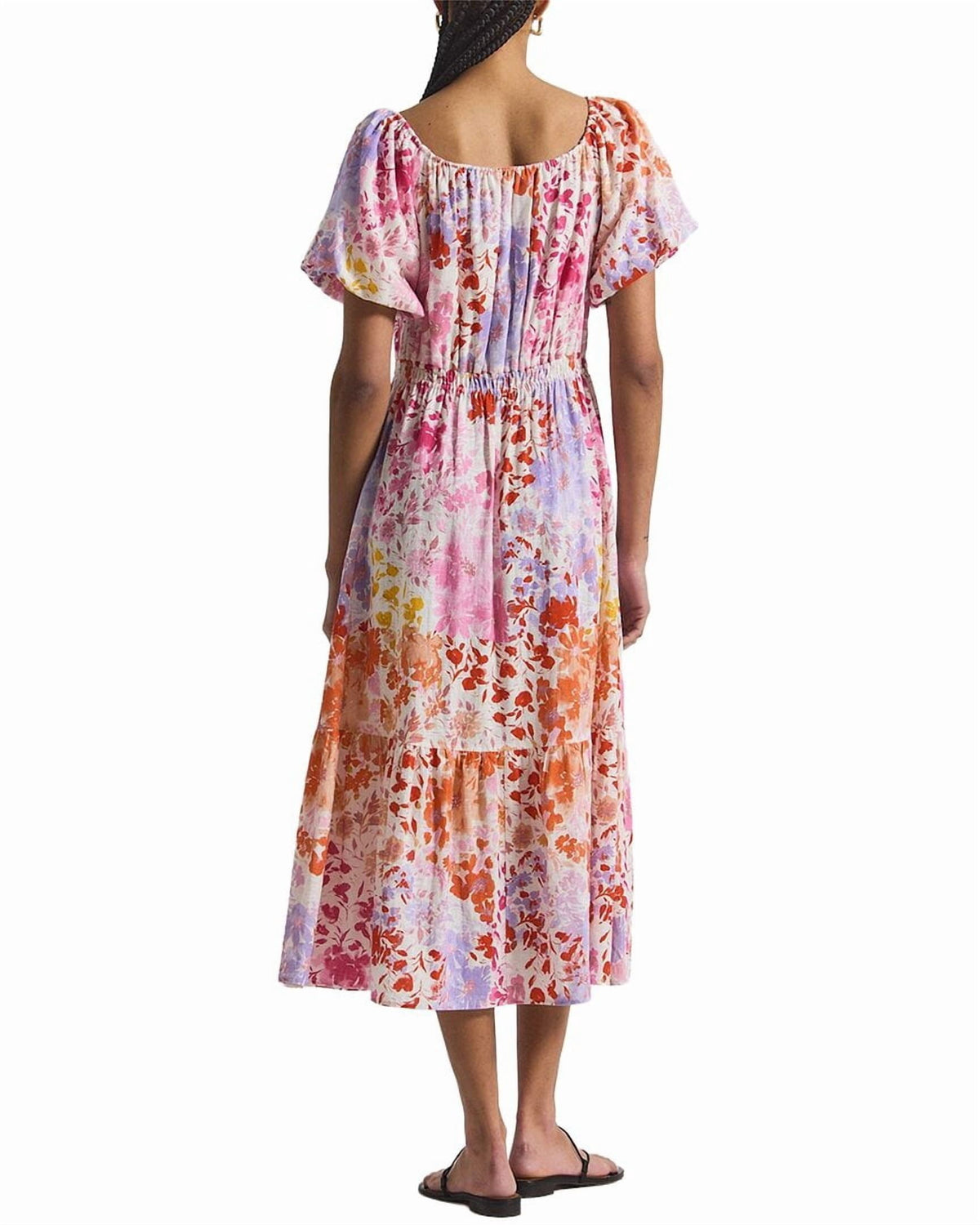 thumbnail image 2 of Derek Lam 10 Crosby womens Laine Floral Printed Linen-Blend Maxi Dress, 2, Rose, 2 of 6