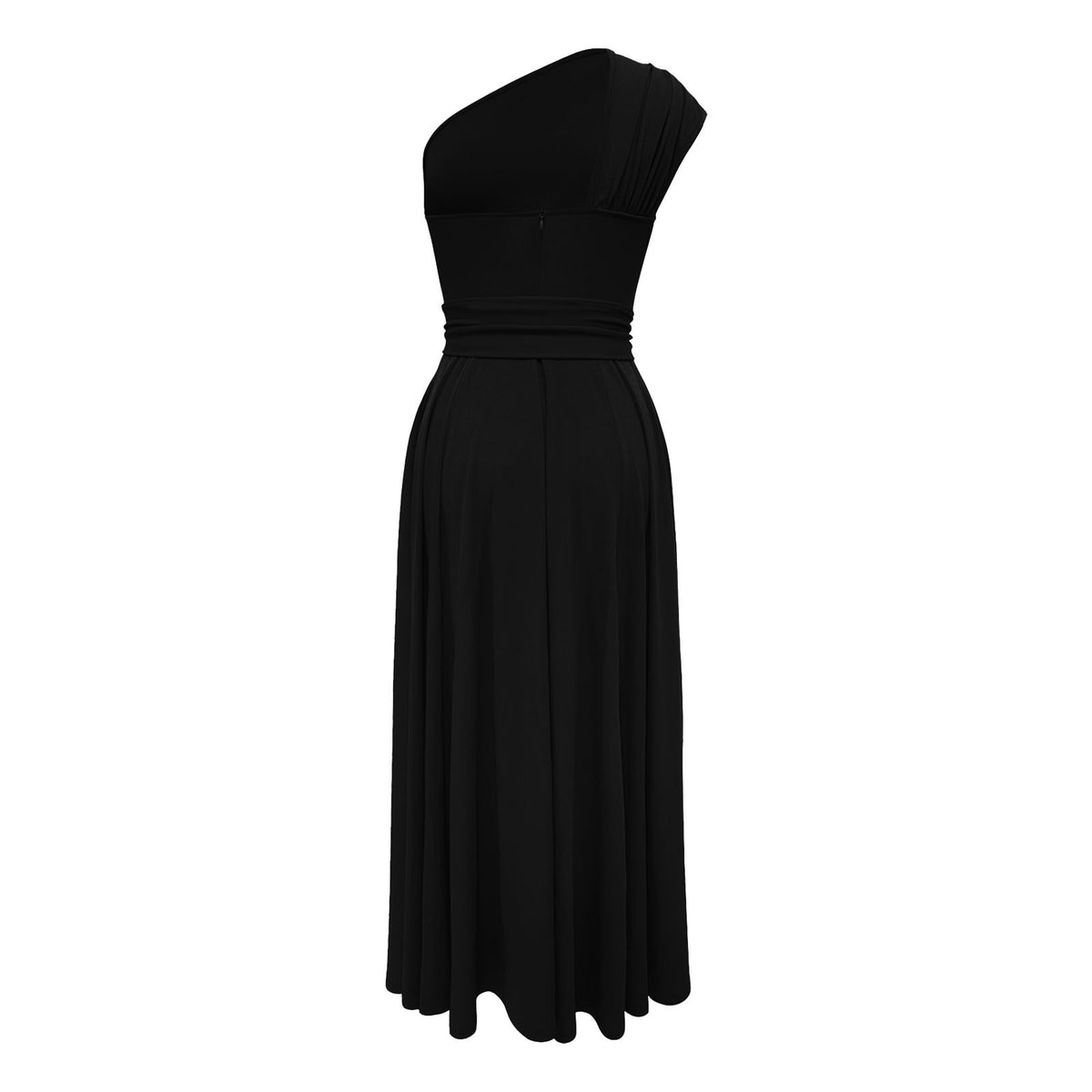 thumbnail image 7 of XIAOCHA One‑Shoulder Maxi Dress for Women Solid Sleeveless Dresses Summer Party Shift Dress, Sizes L, 7 of 7