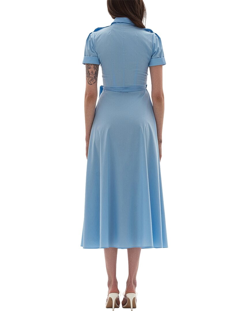 thumbnail image 2 of BGL womens Shirt Dress, 4, Blue, 2 of 3