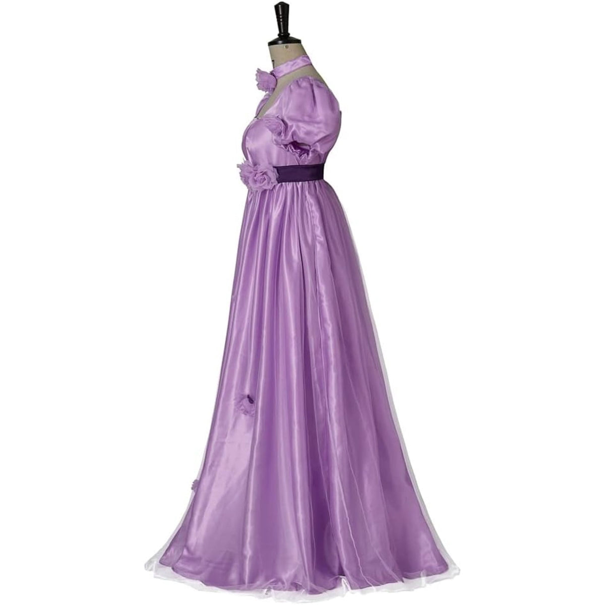 thumbnail image 3 of Lavendar Ball Gown Chiffon Purple Dress Regency Dress for Adult Women, 3 of 7