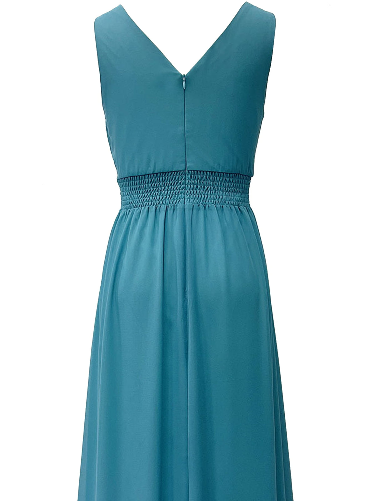 thumbnail image 6 of Beauty-Emily One Piece Elegant Women's Chiffon Maxi Formal Dress, Sleeveless V-Neck Mesh Tulle Bridesmaid Long Gown, Breathable Summer Evening Dress for Wedding Guest, Prom, Party & Banquet Occasions, 6 of 7