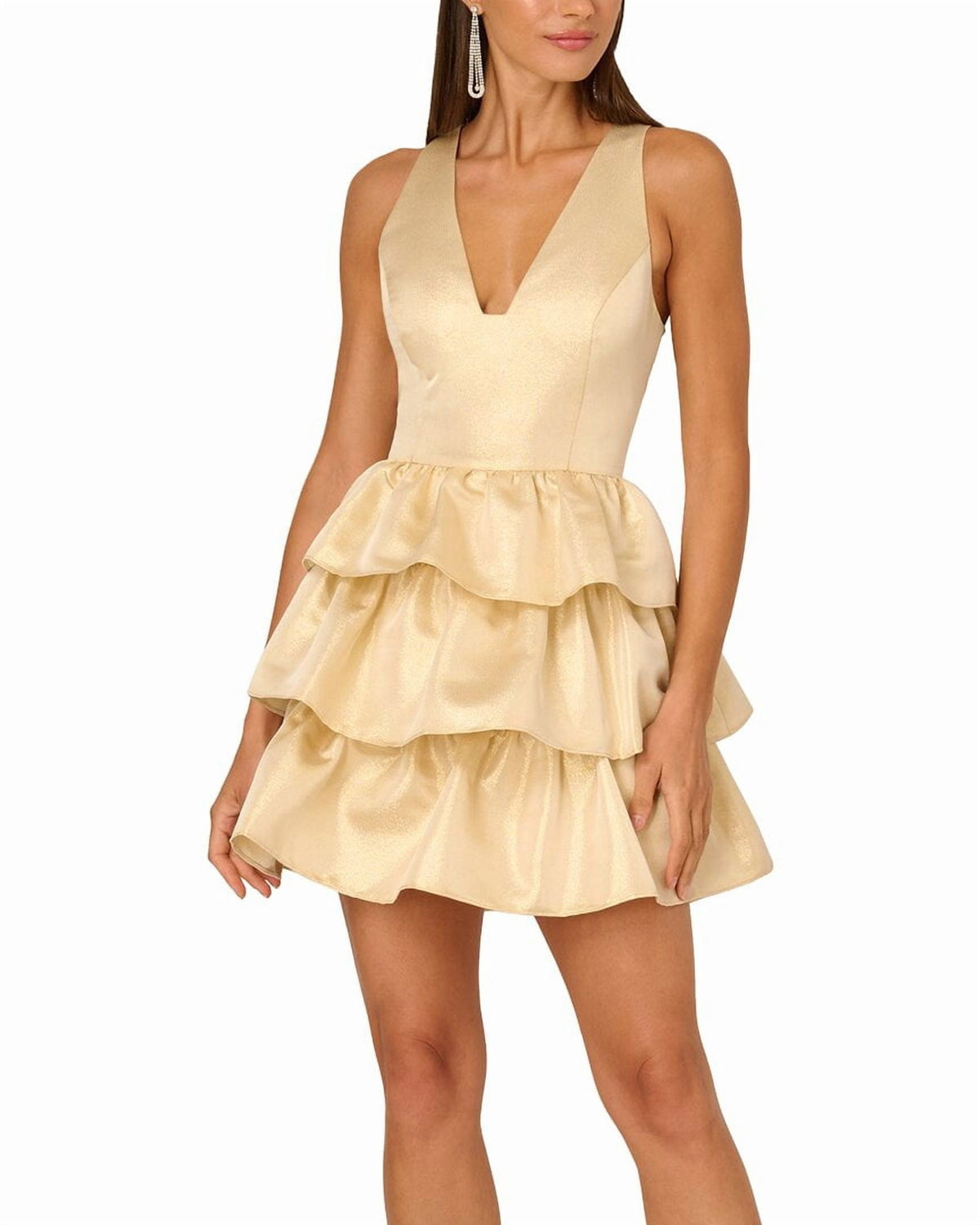 thumbnail image 1 of ADRIANNA EVE womens Solid Mini Dress, 0, 1 of 3