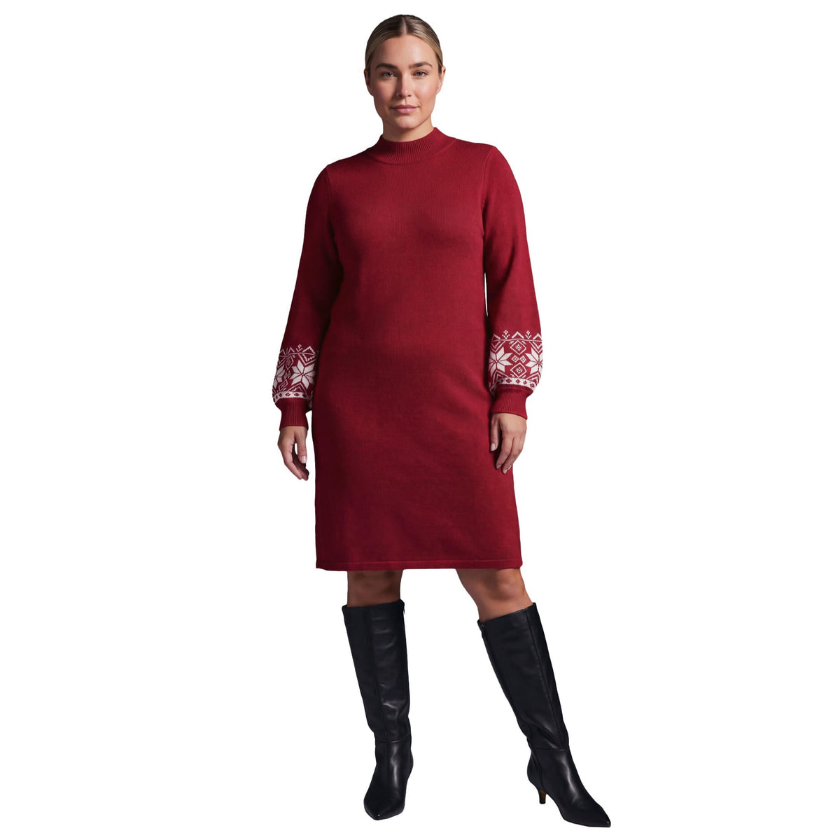 thumbnail image 1 of Avenue Women's Plus Size Farrah Fair Isle Dress, 1 of 2