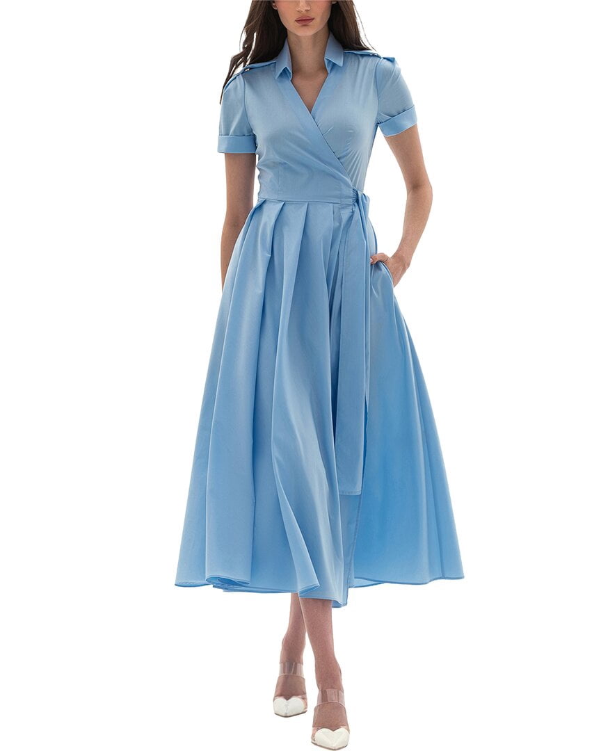 thumbnail image 1 of BGL womens Shirt Dress, 4, Blue, 1 of 3