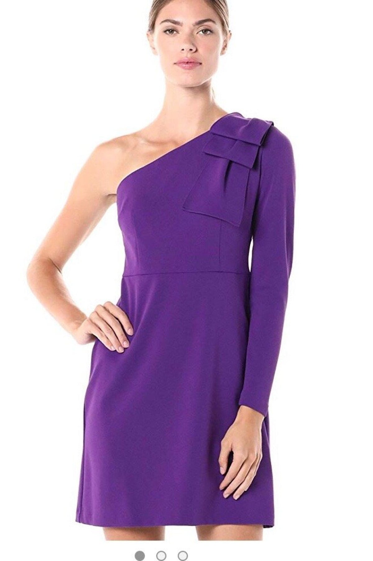 thumbnail image 1 of Donna Morgan Women's Stretch Crepe One Shoulder Short Dress, 1 of 2