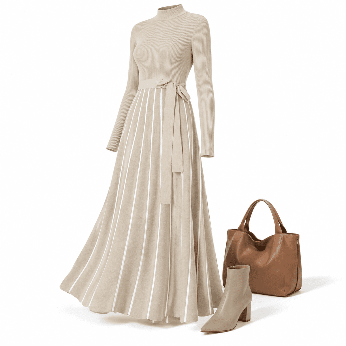 thumbnail image 1 of Er Dresses For Women Fall Long Sleeve Maxi Dress, 1 of 7