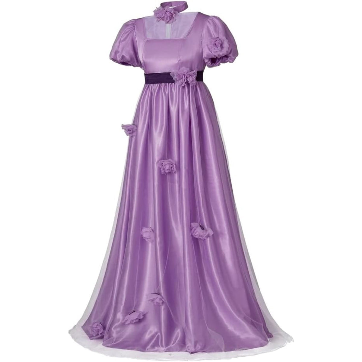 thumbnail image 1 of Lavendar Ball Gown Chiffon Purple Dress Regency Dress for Adult Women, 1 of 7