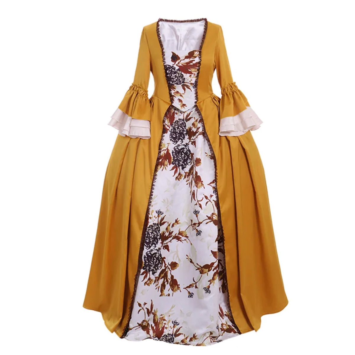 thumbnail image 1 of Outlander Claire Inspired Costume - Elegant Tudor Style Yellow Gown, 1 of 6