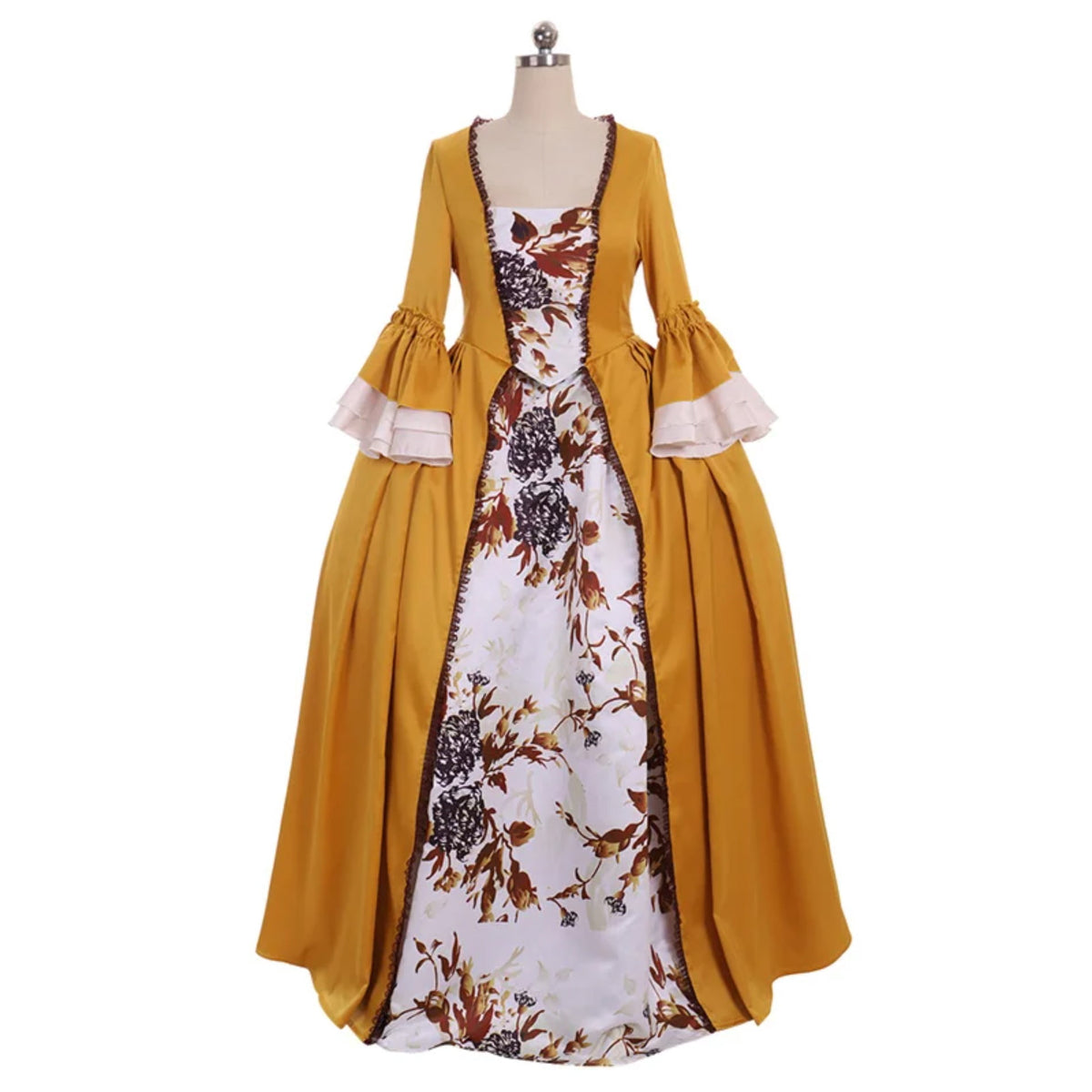 thumbnail image 2 of Outlander Claire Inspired Costume - Elegant Tudor Style Yellow Gown, 2 of 6
