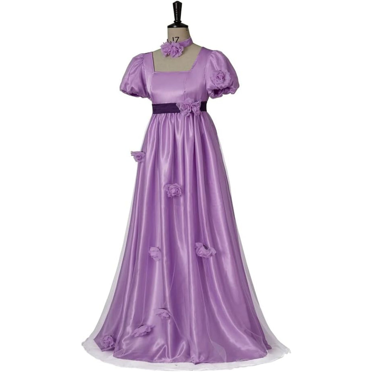 thumbnail image 2 of Lavendar Ball Gown Chiffon Purple Dress Regency Dress for Adult Women, 2 of 7