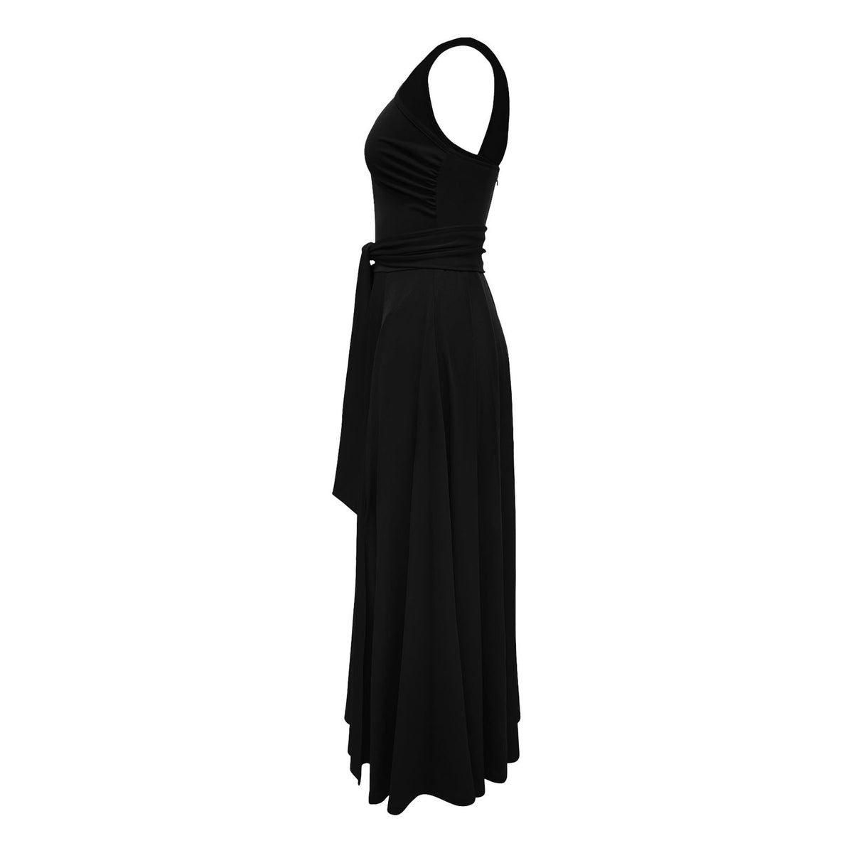 thumbnail image 6 of XIAOCHA One‑Shoulder Maxi Dress for Women Solid Sleeveless Dresses Summer Party Shift Dress, Sizes L, 6 of 7